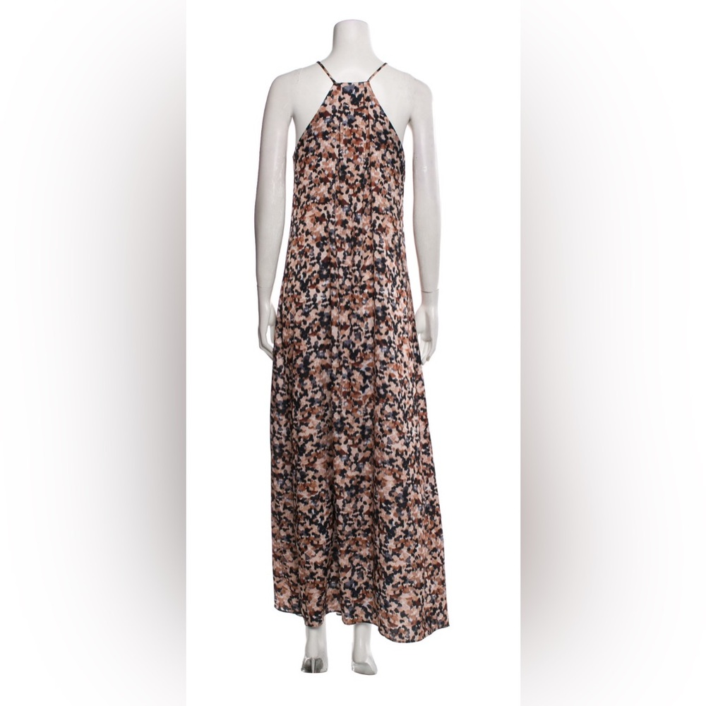 Nicole Miller New York Satin Abstract Animal Print Maxi Slip Dress Size S - Picture 3 of 4